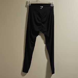Black Gymshark Womens Tights W/ Ruched Booty